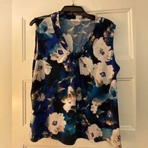 CALVIN KLIEN SLEEVELESS KNOT FRONT TOP SZ XL
